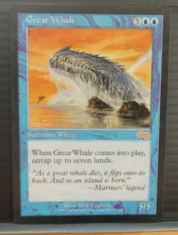 Mtg GREAT WHALE LP Urza's Saga Reserve List 77/350 -Argo- - Image 1