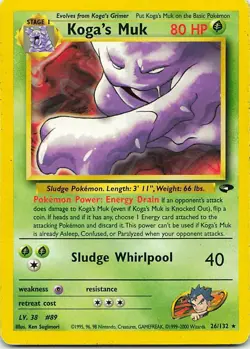 Koga's Muk 26/132 Gym Challenge Rare LP Pokemon TCG - Image 1