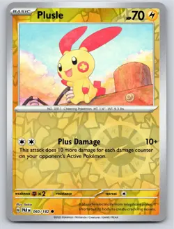 2023 POKEMON PLUSLE PARADOX RIFT 060/182 REVERSE HOLO COMMON NM A614 FREE S&H - Image 1