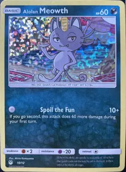 Alolan Meowth - 10/12 - McDonald's Promo 2019 NM, English Pokemon McDonald's Pro - Image 1