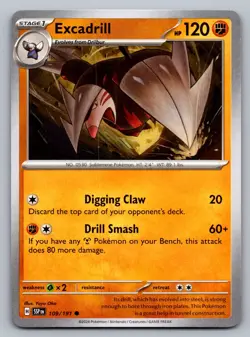 Pokemon TCG SV08: Surging Sparks Excadrill 109/191 - Image 1
