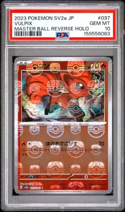 2023 POKEMON JAPANESE SV2A-POKEMON 151 MASTER BALL REVERSE HOLO VULPIX PSA 10 - Image 1