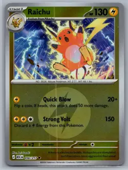 Pokemon Ascended Heroes - Raichu 056/217 Energy Reverse Holo NM - Image 1