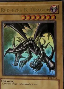 Yu-Gi-Oh Red-Eyes Black Dragon LOB-070 PSA 9 Mint Holo Unlimited - Image 1