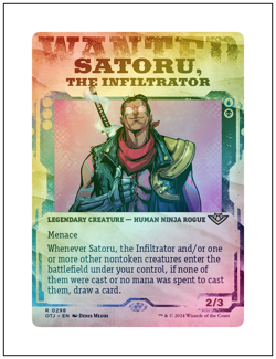 1x Satoru, the Infiltrator, Foil, Showcase Art, Magic MTG NM - Image 1