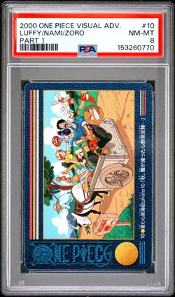 2000 Japanese One Piece Visual Adventure Luffy Nami Zoro 10 PSA 8 NM-MT Part 1 - Image 3