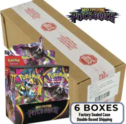 Pokemon Mega Evolution Pitch Black Booster 6 Box Case Factory Sealed Presale ✅ - Image 1