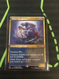 MTG Magic The Gathering Silver-Fur Master Promo Rat Ninja Dimir Commander - Image 1