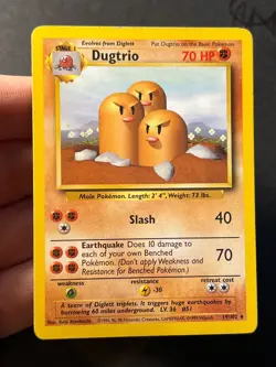 Dugtrio 19/102 Base Set WOTC Unlimited Rare - Pokemon Card - LP - - Image 3