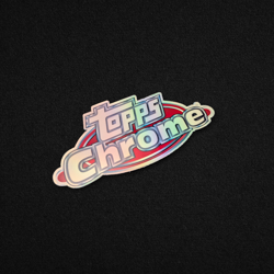 Topps Chrome Holographic Trading Card Game Binder Sticker - Image 1