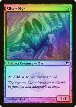 Silver Myr FOIL Scars of Mirrodin PLD Artifact Common MAGIC MTG CARD ABUGames - Image 1