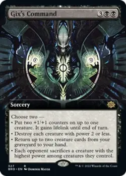 MTG [BRO-327 NM] Gix's Command (Extended Art) - Image 1