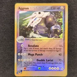 Pokemon TCG Aggron 1/109 EX Ruby & Sapphire 2003 Reverse Holo Rare 110 HP ENG - Image 1