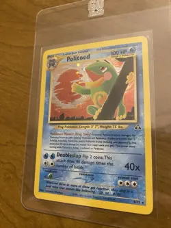 Pokemon TCG Politoed Neo Discovery 8 Holo Unlimited Rare Card LP - Image 1