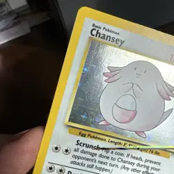 Pokemon TCG Chansey Base Set Holo Unlimited Rare Card 3/102 MP - Image 4