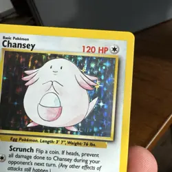 Pokemon TCG Chansey Base Set Holo Unlimited Rare Card 3/102 MP - Image 5