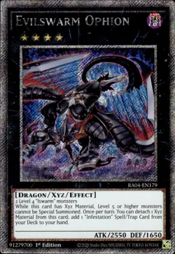 Evilswarm Ophion - Platinum Secret Rare 1st Edition RA04-EN179 - NM - YuGiOh - Image 1