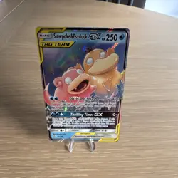 Pokemon TCG Slowpoke & Psyduck GX TAG TEAM Unified Minds 35/236 Holo Card - Image 1