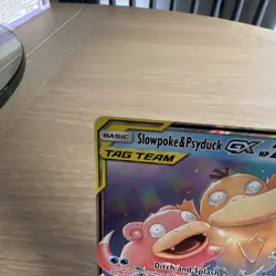 Pokemon TCG Slowpoke & Psyduck GX TAG TEAM Unified Minds 35/236 Holo Card - Image 3