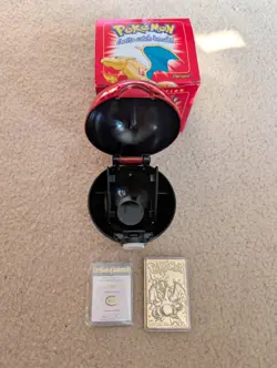 1999 Pokemon Burger King Charizard 23K Gold Plated Trading Card #06 w/ Box & COA - Image 1