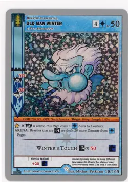 Old Man Winter Silver Border Playtester Metazoo Wilderness Card HOLO - Image 1