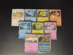 Pokemon Eeveelution HOLO COMPLETE (9 Card Set) LOT - PRISMATIC EVOLUTIONS - NM - Image 1