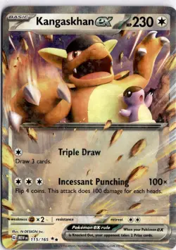 Kangaskhan ex 115/165 Double Rare Scarlet & Violet 151 Pokemon Card Mint - Image 1