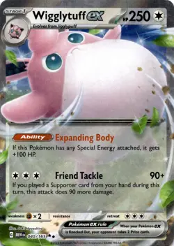 Wigglytuff ex - 040/165 - NM SV: 151 Double Rare Pokemon TCG Card - Image 1