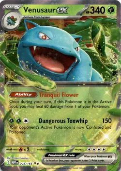 Venusaur ex - 003/165 - NM SV: 151 Double Rare Pokemon TCG Card - Image 1