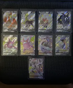 Pokemon TCG Shining Fates Shiny Holo 9 Card Lot Cramorant V Crobat V - Image 1