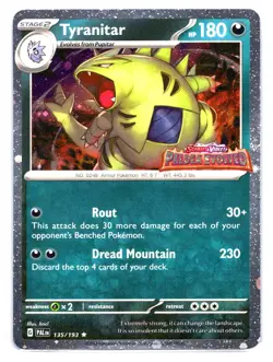 Miscellaneous Cards & Products #135/193 Tyranitar (Paldea Evolved Stamp) - Image 1