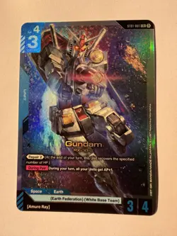 2024 Gundam Card Game TCG Edition Beta Gundam RX-78-2 ST01-001 English LR - Image 1