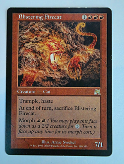 Wizards of the Coast MTG Blistering Firecat Onslaught Rare 189/350 Reg EN 2002 - Image 1