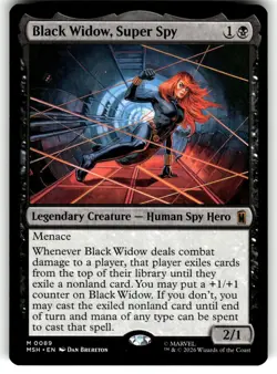 Black Widow, Super Spy 89 Mythic Marvel Super Heroes Magic: The Gathering NM - Image 1