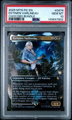 2025 MTG FINAL FANTASY COMMANDER CHOCOBO BUNDLE #0474 ESTINIEN VARLINEAU PSA 10 - Image 1