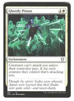 Ghostly Prison 87 Commander: Innistrad: Crimson Vow Magic: The Gathering LP - Image 1