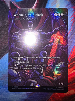 MTG MAR Venom, King in Black (Borderless) #22 Foil NM/M - Image 1