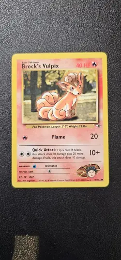 Pokemon TCG Gym Heroes Brock's Vulpix Card 73/132 Common - Image 1