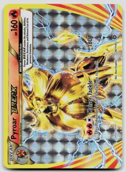 Pyroar BREAK 24/114 Steam Siege Holo Pokemon LP - small indent - Image 1