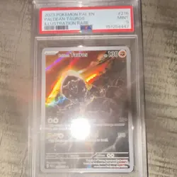 Pokemon Paldean Tauros 218/193 Sv02 Paldea Evolved Illustration Rare Holo PSA 9 - Image 1
