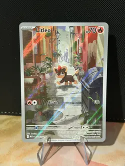 Litleo 139/132 Illustration Rare Mega Evolution Pokemon Holo Near Mint - Image 1