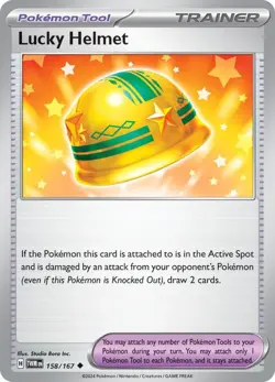 Lucky Helmet 158/167 Reverse Holo Uncommon Pokemon SV06: Twilight Masquerade NM - Image 1