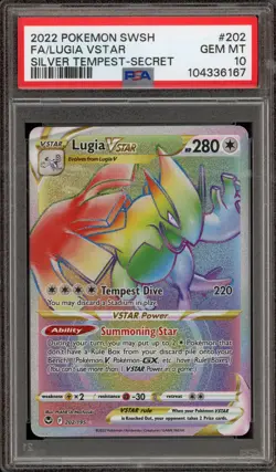 Pokemon Lugia VSTAR Silver Tempest Secret Rare Full Art #202 PSA 10 Gem Mint - Image 1