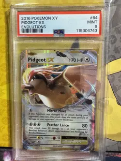 PIDGEOT EX 64/108 EVOLUTIONS POKEMON PSA 9 MINT - Image 1