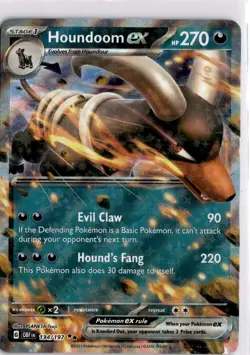 HOUNDOOM EX 134/197 OBSIDIAN FLAMES POKEMON TCG - Image 1