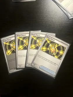 4x - Mega Evolution English: Mega Signal - 3x #121/132 + 1 Reverse Holo PLAYSET - Image 1