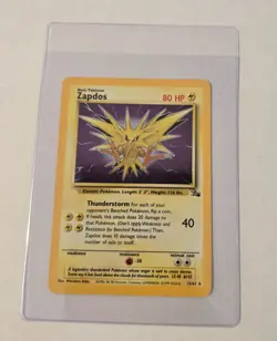 Pokemon Zapdos 15/62 Fossil Holo Rare English 1999 - Image 1