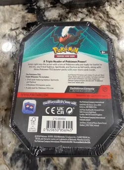 🔥Pokemon TCG Triple Whammy Tin EN Open Case, 6 Tins FACTORY SEALED TINS 🔥 - Image 3