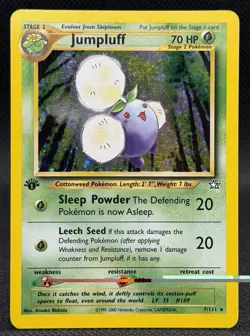 Pokemon Co. Jumpluff Neo Genesis 1st Edition Holo Rare EN 2000 7/111 - Image 1