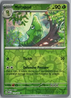 METAPOD 011/165 COMMON 151 POKEMON REVERSE HOLO - Image 1